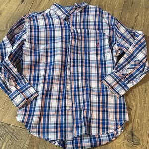 Nautica Kids Plaid Shirt - Blue and Orange